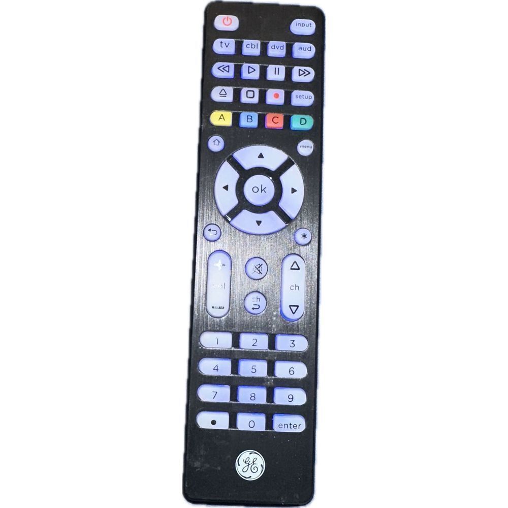 GE 4-Device Backlit Universal Remote TV Control Black‎ Model 48843